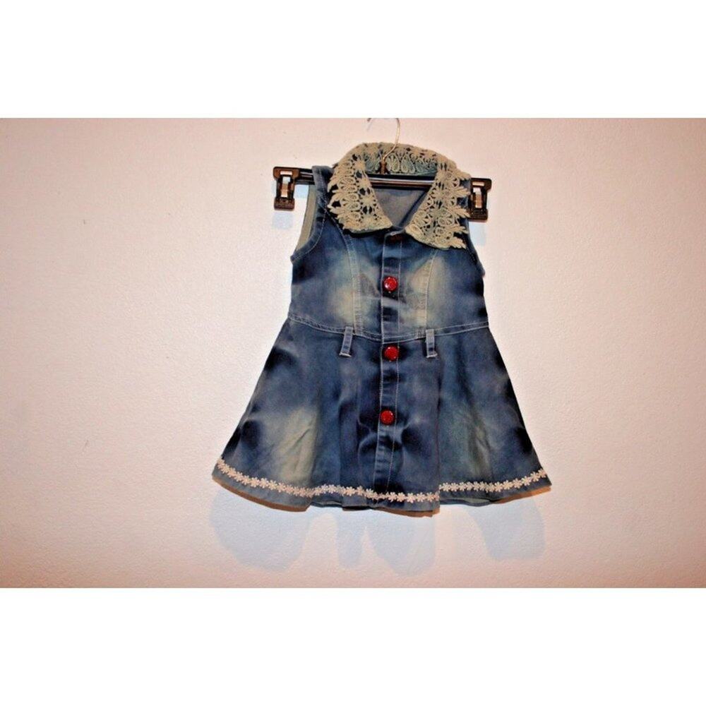 Unbranded Girl's  Denim Blue Dress